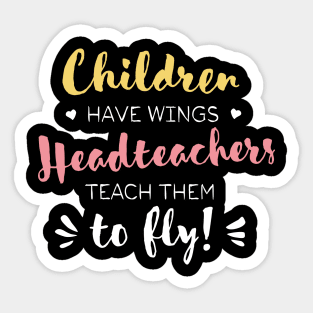 Headteacher Gifts - Beautiful Wings Quote Sticker